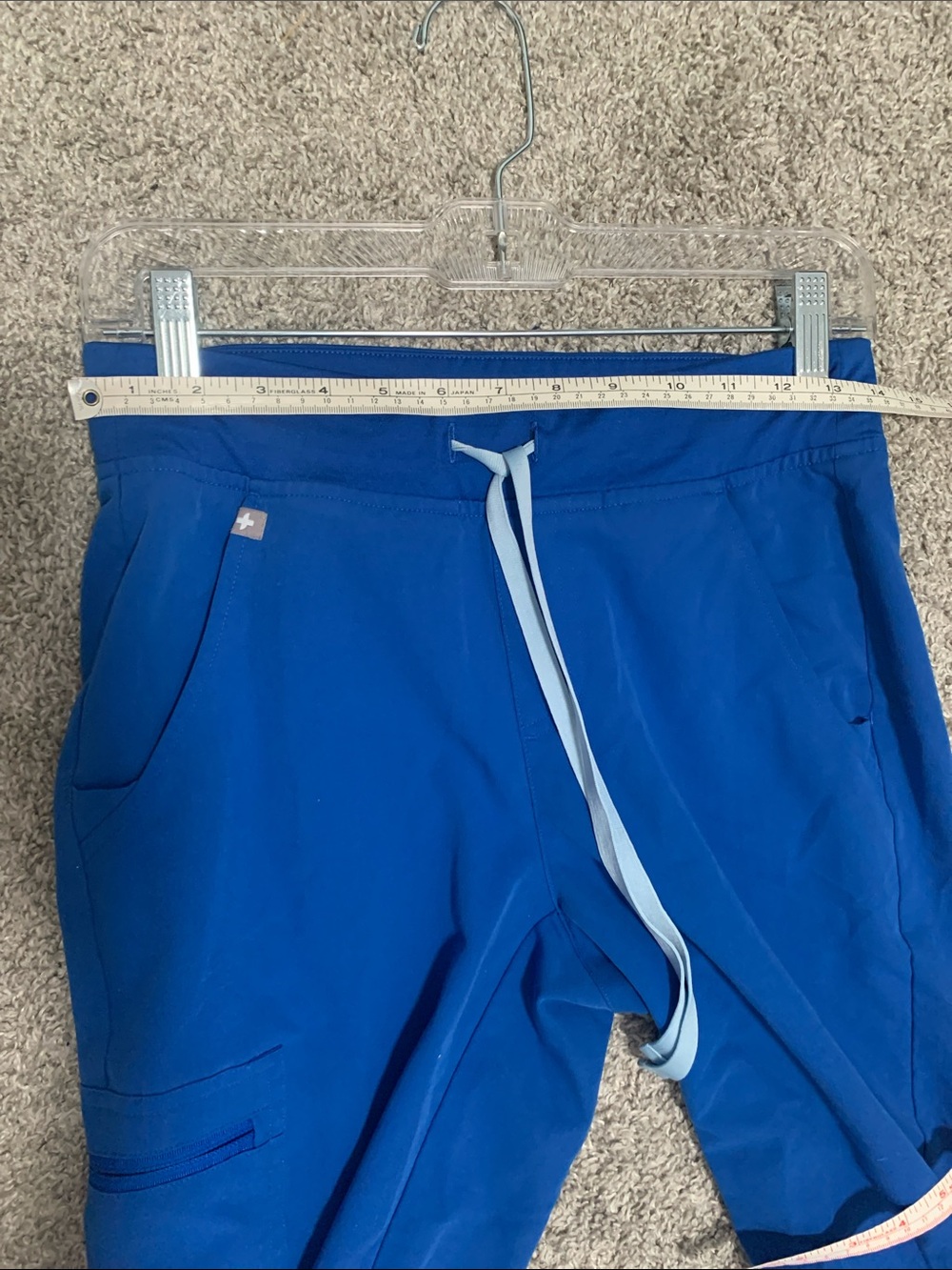 Figs Zamora Blue Jogger Scrub Pants with Drawstring - Picture 10 of 12